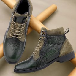 METEOR Leather Boots for Bikers Riders Trekking Trail & Hiking with Fur Lining Boots For Men-54