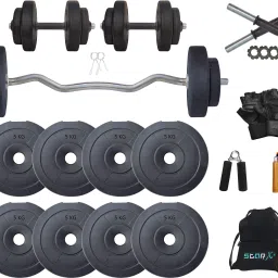 STARX Fitness Kit 40Kg (5KG*8) with 3Ft Rod and SX1 Fitness Kit Fitness Accessory Kit Kit-image-40