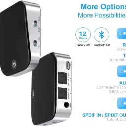 ROCKTECH Wireless Bluetooth V5.0 Transmitter & Receiver Adapter, Data Card image 2