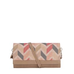 THE CLOWNFISH Women Cream-Coloured & Red Printed Envelope Clutch-image-72