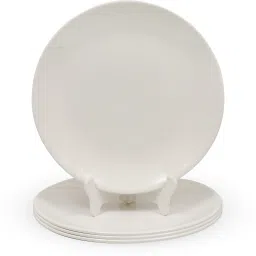Pack of 4 Melamin 10.5" Dinner Plates Perfect for Serving Food, Lunch, Breakfast Dishwasher Safe Dinner Set-18