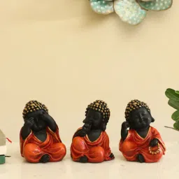 vedas Polyresin Orange Stella Monk set of 3-picture-21