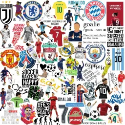 CodersParadise Pack of 65 Football Soccer Stickers for Laptop Non-Terable Laptop Decal 15.6-10