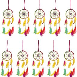 Dream Catcher for Car Hanging Attract Positive Dreams Pack of 10 (Small Size) Wool Dream Catcher-image-73