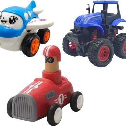 Unbreakable Four-Wheel Drive Friction Powered Diecast Toy Set-D94-0