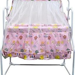 New Born Cozy Smart Crib,Cradle with Swing, Jhula with Mosquito Net-image-0