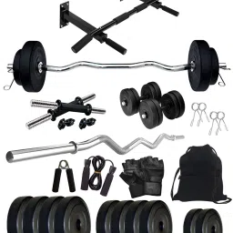 20 kg Home Combo with 3Ft Curl Rod, Gym Accessories and Wall Mount Home Gym Combo-image-6