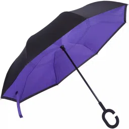 uk enterprise PACK 3 : C Type Handle Double Layer Inverted Upside Down Reversible Umbrella image 2