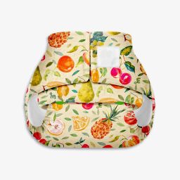 Newborn UNO - Washable & Reusable Nappy/ Cloth Diaper + 1 Organic Cotton Dry Feel Pad (2.5kg- 7kg Babies) (Fruit Burst)-34