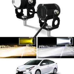 Twin Mini LED Lights High/Low Beam Amber and White For Prius Toyota 2012 Fog Lamp Car, Motorbike, Truck, Van LED for Toyota (12 V, 55 W)-26