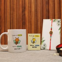 Designer MugCombo-Magnet-02 Assorted Mug, Rakhi Set-image-3