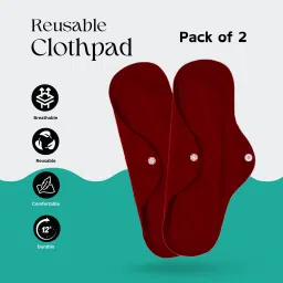 Mahroon Cloth Pads| Reusable & Washable Sanitary Pads Sanitary Pad-image-12