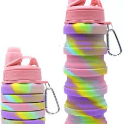 Expandable And Foldable With Snap Hook 500 ml Water Bottle-image-57