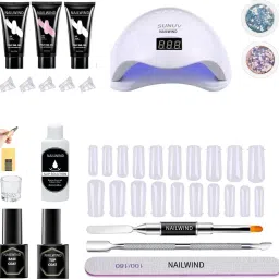 20 in 1 Nail Kit (White, Pink, Clear Poly Gel, Nail Tip, Slip Solution-image-64