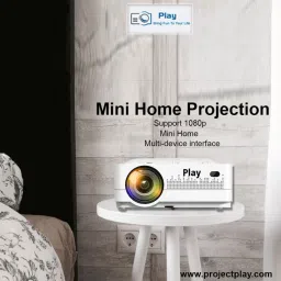 PLAY MP1A Recently Launched Android 9.0 Digital 3D 4k Full HD LED Smart Projector (5000 lm / Wireless / Remote Controller) Portable Projector image 4