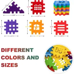 pulsbery Building Blocks for Kids , Big Size House Building Blocks with Windows, Block Game for Kids,Boys (Multicolor) image 4