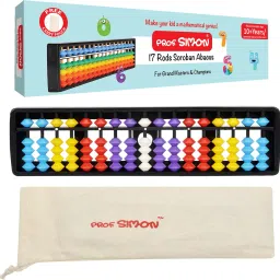 17 Rods/Digits Soroban plastic Abacus with colorful beads, Kids Maths learing Tool-15
