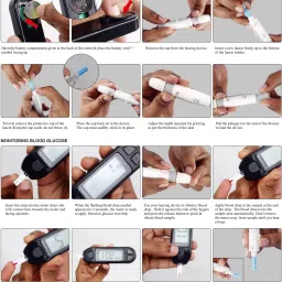 control d 50 Strips & Automatic Glucose Blood Sugar Testing Machine Digital Glucometer image 5