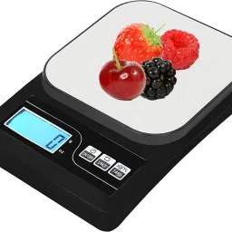 Glancing Digital Weighing Machine for Kitchen| Electronic Food Weight Scale Upto 10 KG For Home, Kitchen, Shop | Small, Portable For Food, Fruits, Products (Black)#Quality Assurance K/78/AG Kitchen Weighing Scale-picture-5