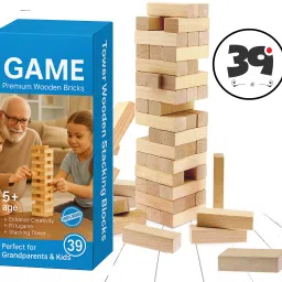 Wooden Tumbling Tower Toy | Stacking Blocks Puzzle Game for Kids & Adults-14-image-97