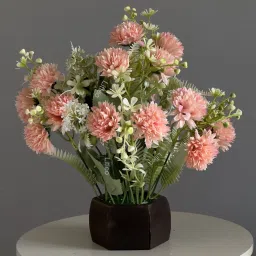 with Decorative Pot for Home & Office Décor Multicolor Carnations Artificial Flower with Pot-image-90