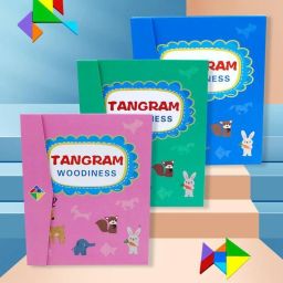 Puzzle Game for Kids – Magnetic Tangram Wooden Book-28