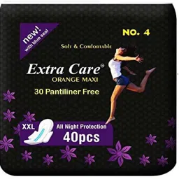 Soft Comfort Orange Maxi XXL Sanitary Pads Pack of 40 + PantyLiner 30 Sanitary Pad-14