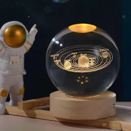 3D Planet Crystal Ball | Crystal Planet Laser Engraved Solar Night Lamp-image-82