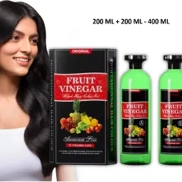 Fruit Vinegar Ammonia Free 10 Minutes Gel Based Hair Color Colour Dye 400 ML - B , Natural Black-image-11