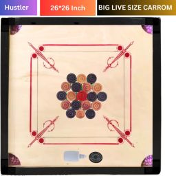 26-Inch Carrom Board for Adults Kid Big Size Carrom | Coins Strikers & Powder 4 Carrom Board Game-28