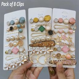 Trendy Hair Clip Combo for Girls & Women (Pack of 8) Hair Clip-image-36