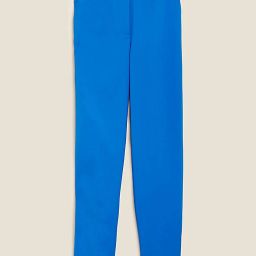 marks & spencer Women Slim Fit Blue Cotton Blend Trousers-picture-17