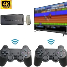 V A VALAK Wireless video games for tv gaming, Retro gaming console with Game Stick 64 GB with USB Wireless Console Game Stick Video Game Console Built-in 3000 Classic-10