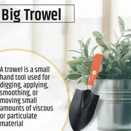 Garden Tool (Plastic Orange handel Garden Trowel 1 Pcs Set) Garden Tool Kit-image-49