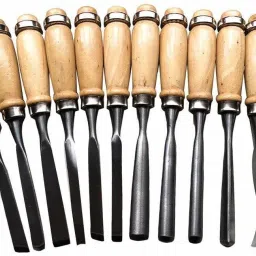 12Pcs Wood Carving Chisel Set for Cutting and Carving Wood Firmer Chisel Set-4