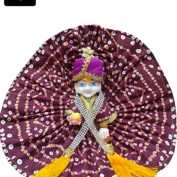 ( SIZE - 1 ) Laddu Gopal ji pagdi and mala beautiful fancy dress Dress-80