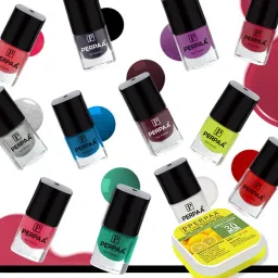 Trendy Quick-drying, Long-Lasting Gel Based Nail Polish Set of 12 Pcs 5ml each x 12 Pcs, MultiColor Combo-4