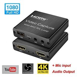 RuhZa USB2.0 Capture Card HDMI Video Game Converter with Loop Out HDMI to USB Capture Device Compatible with Gaming Streaming Teaching, Video Conference image 2