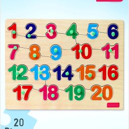 New Arrival 1 To 20 Number Learning Toy Preschool Colorful Knob Puzzle Toddlers-23