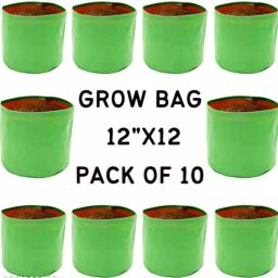 JIRSTAME 12 x 12 inch, Terrace Gardening, Fruits Planting bags . PACK OF 10 Grow Bag-image-32