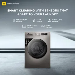 realme techlife 10 kg Fully Automatic Front Load with In-built Heater Grey image 2