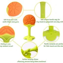 trexee Fruit Teether Shape Silicone FDA-Approved Soft Silicone Teether image 2