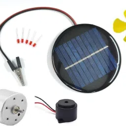 80 mm Diameter Round Solar Panel Science Project Kit with DC Motor, Propeller-4