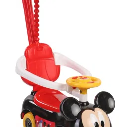 Mickey Ride-On Push Car | Mickey Face Shape | Imported Premium Quality | Red & Black Colour Car Non Battery Operated Ride On-picture-15