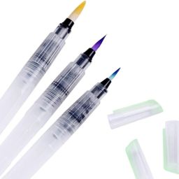 Nylon Water Brush Pens Set Of 3 Different Sizes Fine, Medium & Large Refill-image-47