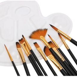 Water Color Drawing Painting Brush Set 12 Different Tip Oval Nail Nylon Hair Material Acrylic Paint Brushes for Artists Color-image-39