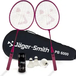 PB-6000 Combo & Featherlite 2 Shuttle Kids Badminton Kit-17