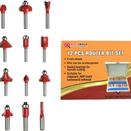 maf pro 12Pcs Premium Router Bit Set – 6mm Shank, Professional Quality with Wooden Case(12 Bits) image 3