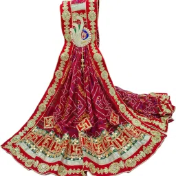 Poly Georgette Embroidered Red Women Dupatta-25