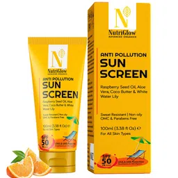 NutriGlow Advanced Organics Sustainable Anti Pollution SPF 50 PA+++ Sun Screen with Aloevera 100 ml-7